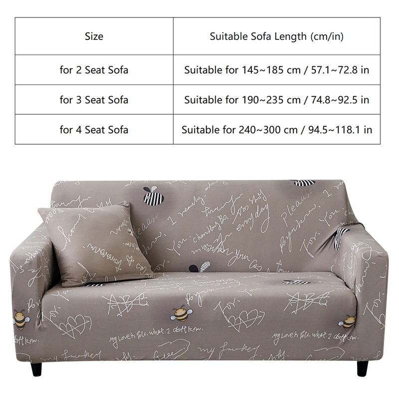 Letter Pattern Comfortable Sofa Cover Protector Slipcover Home Decor(for 2