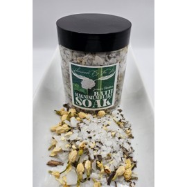 All Natural Herbal Magnesium Flake Bath Soaks/100% Natural and Handmade/Relaxation and Sleep Quality/fatigue and anxiety/muscle tension and spasms/General Wellness and Selfcare (Jasmine Plantain Magnesium Flake Bath Soak)