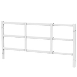 Delmoar Fixed Window Safety Guard 14”x 38” Adjustable Width Prevents Accidental Falls, Non-Egress, Tamper Resistant Screws Included, White, Single Pack