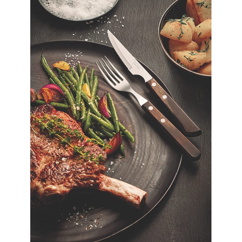 Tramontina Table Fork Polywood Long 8" Dark Dishwasher Safe Made