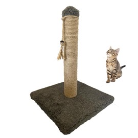 Cat scratching post | 32cm Cat Activity Centre Grey Colour Cat Scratch Poles | Pet Playing Sisal Post