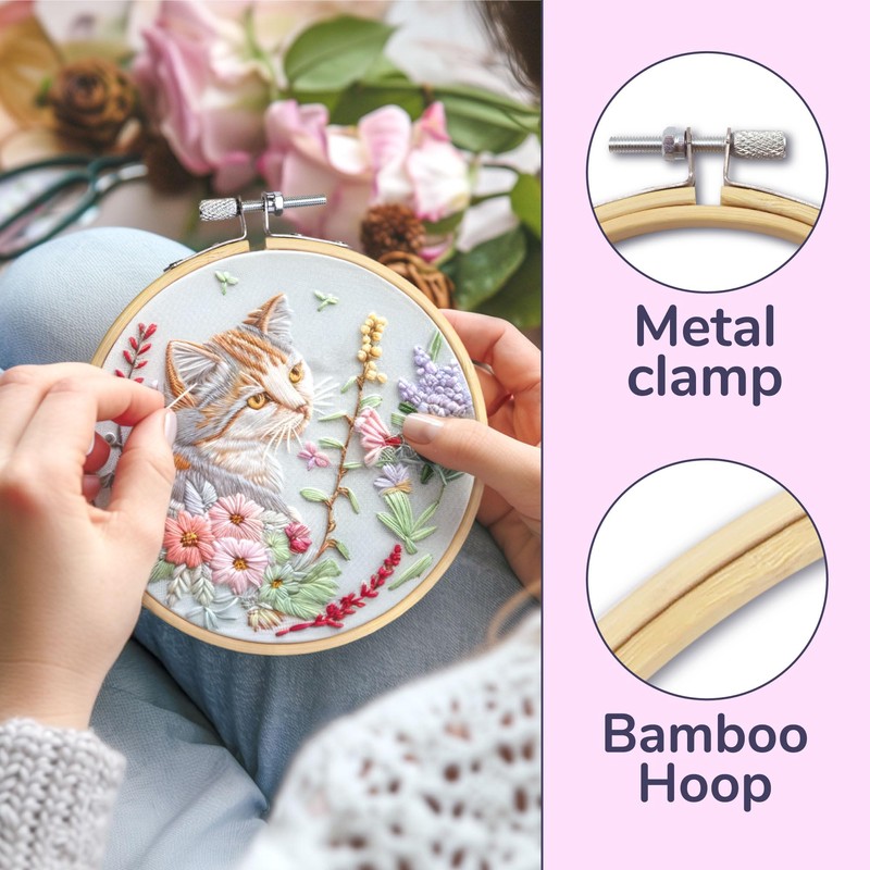 JubileeYarn Embroidery Hoops Set - 5 Hoops