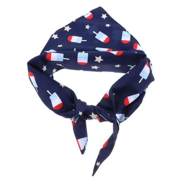 BUGUUYO 1pc USA Flag Pattern Pet Bandana Reversible Triangle Dog
