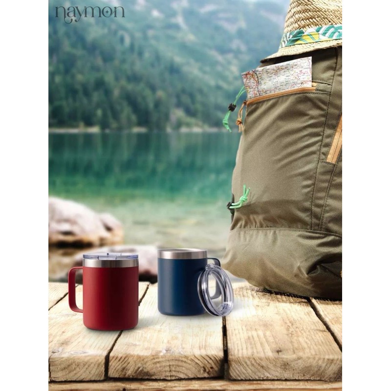 Naymon Termo Taza Vaso Asilante Portatil Acero Inoxidable 500ml