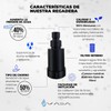 Regadera Aumentadora de Presión Para Agua Alcalina (Negro)