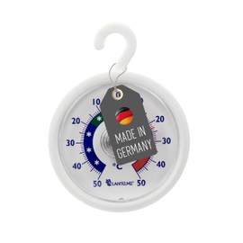 Lantelme Fridge Thermometer Temperature Indicator + - 50°C | With Hook for Hanging | Freezer Fridge Cooling Counters Analogue Thermometer Made in Germany (Round)