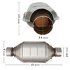 MAYASAF【2 pack】2.5" Inlet/Outlet Universal Catalytic Converter, 15" Overall Length w/o