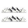 Snow Mountain Tree Emblem for Car, 2 Pcs 7 Inch
