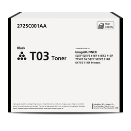 T03 2725C001AA Black Toner Cartridge Replacement for Canon ImageRunner Advance 525iF 525iFZ 615iF 615iFZ 715iF 715iFZ DX 527iF 527iFZ 617iF 617iFZ 717iF 717iFZ Printer, 1-Pack