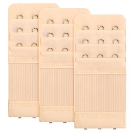 Aster 3 Pieces Bra Extenders 3 Hook 3 Row Lady's Soft Bra Extension Strap Comfortable Bra Extender for Women (Light Skin)