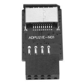 SING F LTD USB 2.0 Internal Header (9-Pin) to USB 3.1/3.2 Type-C (20-Pin) A-Key Front Panel Adapter Extend USB Type E Ports to PCs Front Panel USB Ports