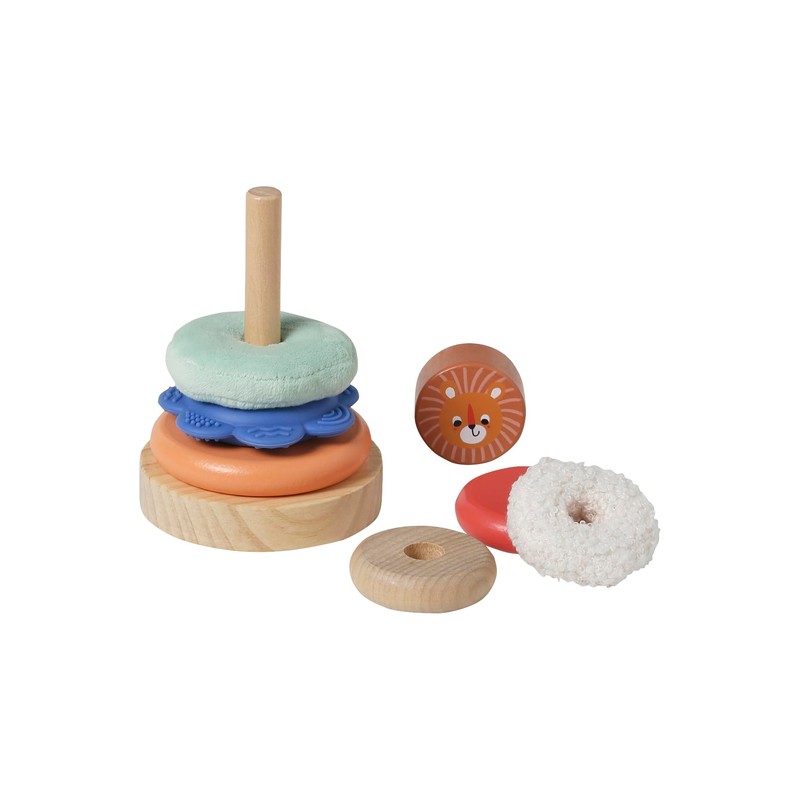 VERTBAUDET Sensory stacking tower "The cheerful animals" made of FSC®