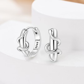 TINSLO Huggie Earrings 925 Sterling Silver Hypoallergenic Hoop Earrings Anniversary as a Gift for Women E2