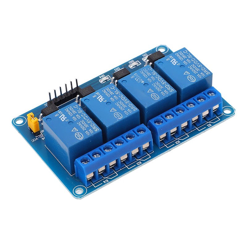 2PCS 4 Channel Relay Module Optocoupler Isolation ABS Solid State