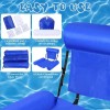 Unbranded Water Inflatable Recliner Floating Bed Hammock Foldable Double Backrest