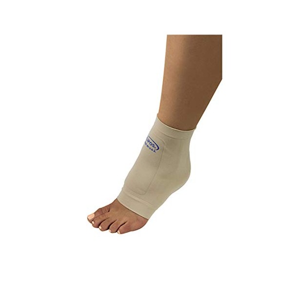 Silipos 1770 Boot Bumper - Beige, Small/Medium, Ankle Compression Sleeve with Mineral Oil Gel Pads. Foot Care Products