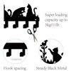 CREATCABIN Black Cats Key Holder for Wall Key Hanger Metal