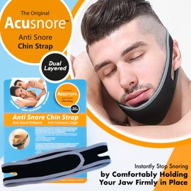 Acusnore Stop Snoring Anti Snore Jaw Chin Strap Belt Apnea Solution Comfort Fit Design