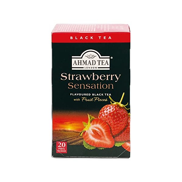 Ahmad Teas - Strawberry Black Tea 1.4oz - 20 Tea Bags