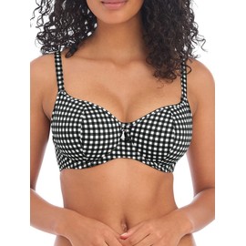 Freya Check in Sweetheart Bikini Top Monochrome Black 34G
