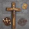 Asterom Hand Carved Crucifix Wall Cross for Home Decor -