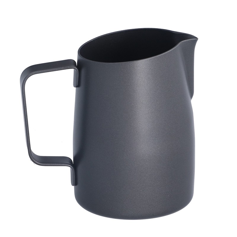 400ml Black PTFE Oblique Mouth Milk Frothing Jug 304 Stainless