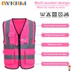 Equestrian PLEASE SLOW DOWN Hi Vis Vest Pink Horse Riding