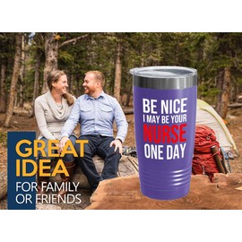 Nurse Purple Edition Viking Tumbler 20oz - Be your Nurse one day - Labor Clinical Certified Nursing Assistant Surgical Emergency Oncology Practitioner