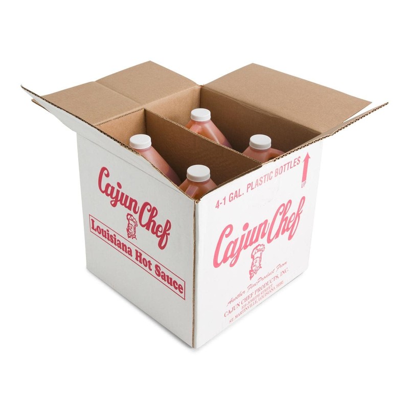 Cajun Chef Louisiana Hot Sauce 1 Gal - 4 pack