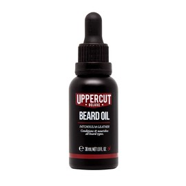 Uppercut Deluxe aceite acondicionador para barba, pachulí y aroma de piel, 1 onzas líquidas