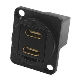 DUAL USB C SOCKET TO PLUG FT ADAPTOR, M3, USB Connectors & Adapters, Qty X 1 | CP30212M3B