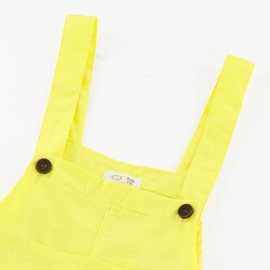 HahaNice Toddler Girls or Boys Cotton Overall Shorts Kids Cute Shortalls(Yellow, 7)