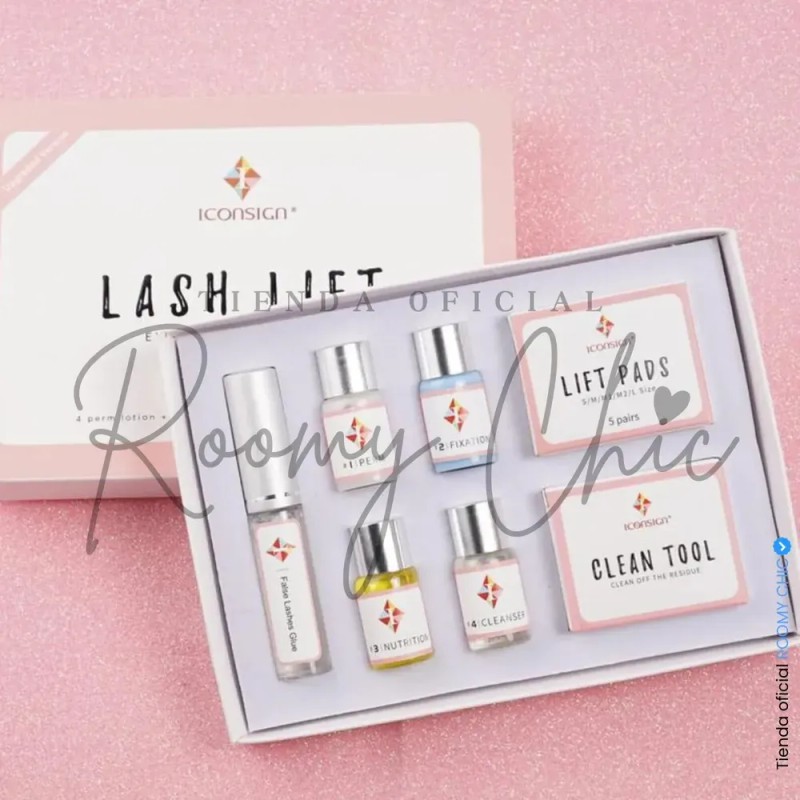 Kit Lash Lift Permanente Pestañas Marca Iconsign con Aceite Nutritivo