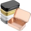 COHEALI Metal Rectangular Empty Hinged Tins: 5 Pack Mini Portable