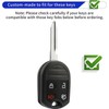 WENHENI Keyless Entry Systems Key for Ford Key Fob Cover