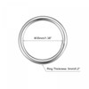 sourcing map 316 Stainless Steel Round Ring Welded O-Rings 40mm(1.57")