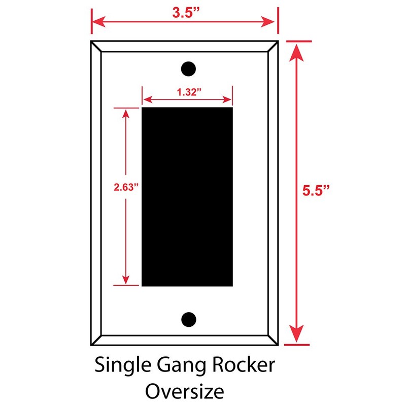 Art Plates - Single Gang Rocker OVERSIZE Switch Plate -