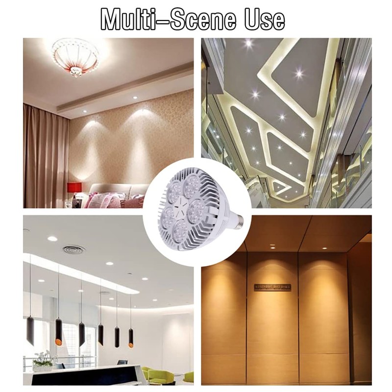 LEDHOLYT 45W PAR38 30pcs LEDs Warm White Spotlight Bulb E27