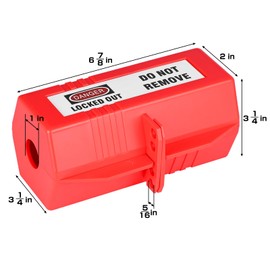 RealPlus Plug Lock for Lockout Tagout, 110 to 220 Volt Power Cord Lockout, Large Electrical Plug Lockout Device, Pack of 4