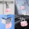 Cute Little Bear Lock with Keys, Mini Padlock for Gym