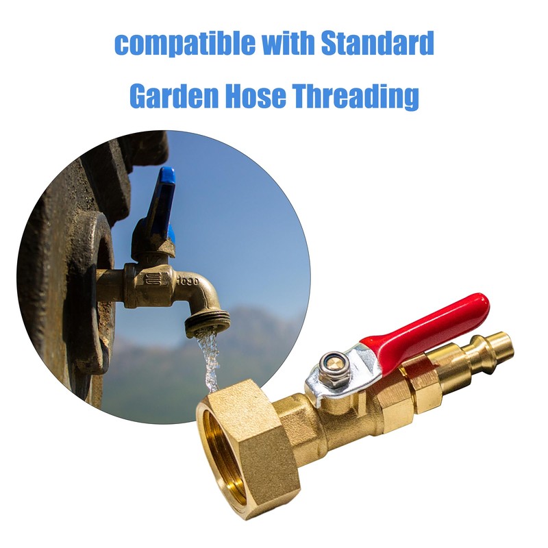 Hourleey RV Winterize Blowout Adapter with 1/4" Quick Connect Plug