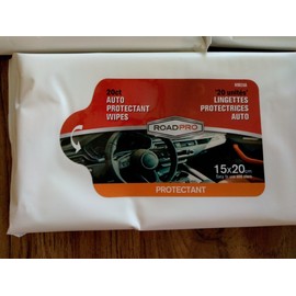 Roadpro Car Cleaning Wipes For Automotive Protectant 20 Ct each pack - 3 pkgs