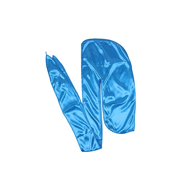 Men Silk Durag Long Straps Bandanas for Men Headwear Waves