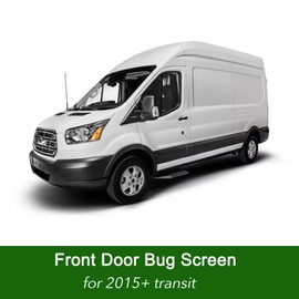 VANNCAMP Front Door Bug Screens (Pair) for 2015-Current Ford Transit,Van Accessories Window Screens