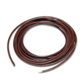 NexLand RC1 2.3mm Top Grain Round Leather Cord 3 Meters for Necklace, Bracelets and Jewelry Making