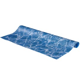 Drydiet Swimming Pool Ladder Mat Protective Nonslip Pool Step Pad with Texture Swimming Pool Accessories Essentials for Floor Above Ground Pools Liners and Stairs(Blue Water Pattern,36" X 36")