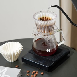 TIMEMORE Coffee Scale, Espresso Scale, Weigh Digital Scale with Timer 2000 Grams for Coffee, Tea, Food Basic 2 Black