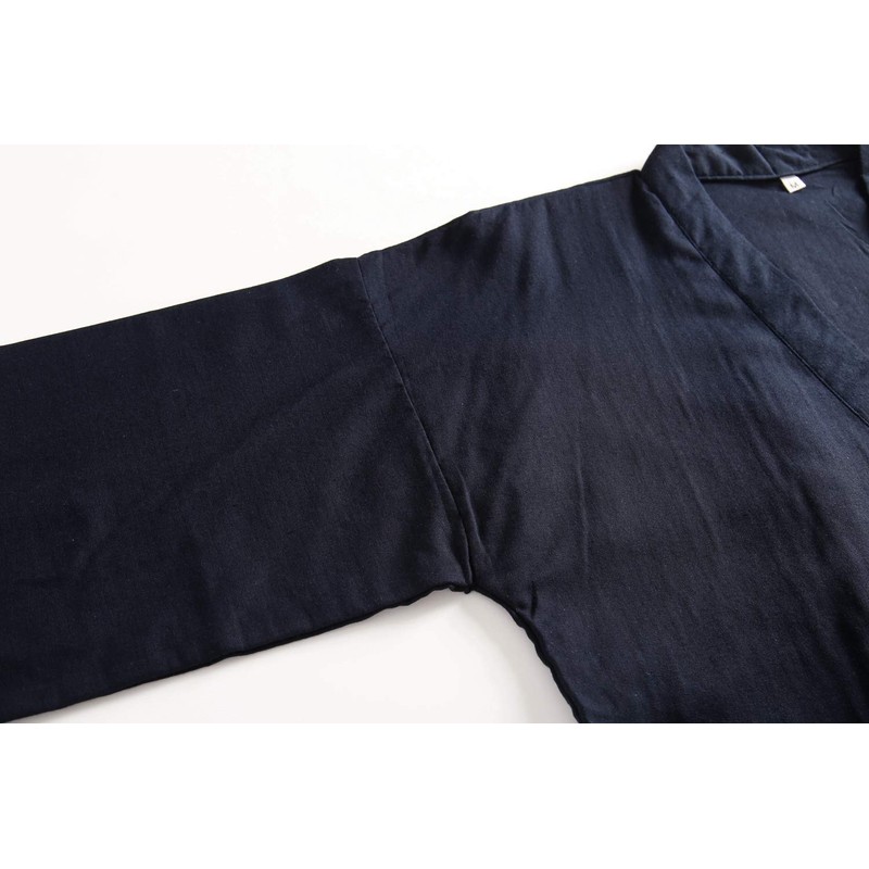 SISOFTLY Men's 3/4 Sleeve Jinbei, Plain, Spring and Summer, Double