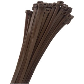 KnnX 28216 – Brown Cable Ties – 300 mm x 4.8 mm – Pack of 50 – Breaking Point 22.43 kg
