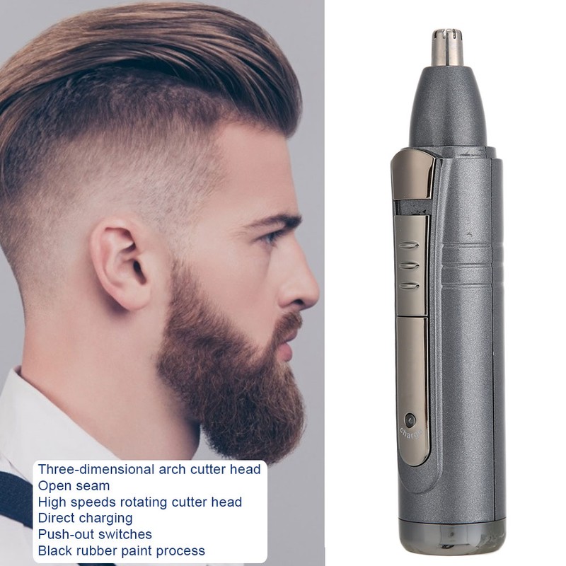 Rechargeable Electric Hair Trimmer Nose Hair Temples Remover Shaver